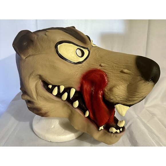 Hungry Wolf Latex Full Mask Costume Big Bad Little Red Riding Hood Halloween - Picture 1 of 6